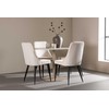 Venture Design Valgomojo komplektas Lycke valgomojo stalas su Leone valgomojo kėde 110 cm smėlio spalvos MDF
