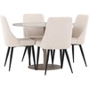 Venture Design Valgomojo komplektas Lycke valgomojo stalas su Leone valgomojo kėde 110 cm smėlio spalvos MDF