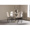 Venture Design Valgomojo komplektas Lycke valgomojo stalas su Polar valgomojo kėdė 110 cm smėlio spalvos MDF