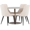 Venture Design Valgomojo komplektas Lycke valgomojo stalas su Leone valgomojo kėde 110 cm smėlio spalvos MDF