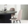 Venture Design Valgomojo komplektas Matilda valgomojo stalas ir Polar valgomojo kėdės 130 cm juoda smėlio spalvos MDF faneruote