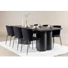Venture Design Valgomojo komplektas Olivia valgomojo stalas su Modesto valgomojo kėde 210x100 cm juodas