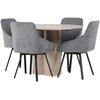 Venture Design Valgomojo komplektas Olivia valgomojo stalas ir Rosie valgomojo kėdės 110 cm balta medžiaga
