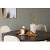 Venture Design Valgomojo komplektas Olivia valgomojo stalas ir Polar valgomojo kėdės 110 cm Ruda Smėlio spalvos MDF Audinys Metalas
