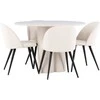 Venture Design Valgomojo komplektas Olivia 110 cm Smėlio spalvos
