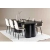 Venture Design Valgomojo komplektas Olivia valgomojo stalas su Polar valgomojo kėdė 210x100 cm juoda smėlio spalvos