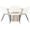 Venture Design Valgomojo komplektas Olivia valgomojo stalas ir dieninė valgomojo kėdė 110 cm balta