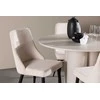 Venture Design Valgomojo komplektas Olivia valgomojo stalas su Leone kėdėmis 110 cm smėlio spalvos