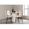 Venture Design Valgomojo komplektas Olivia valgomojo stalas su Polar valgomojo kėde 110 cm smėlio spalvos