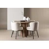 Venture Design Valgomojo komplektas Olivia stalas ir Agnes kėdės 110 cm moka balta