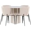 Venture Design Valgomojo komplektas Olivia valgomojo stalas su Modesto valgomojo kėdė 110 cm smėlio spalvos