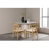 Venture Design Valgomojo komplektas Olivia valgomojo stalas su Alfons valgomojo kėdė 110 cm smėlio spalvos MDF rotangas metalas