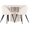 Venture Design Valgomojo komplektas Olivia 110 cm Smėlio spalvos