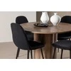 Venture Design Valgomojo komplektas Olivia valgomojo stalas ir Polar valgomojo kėdė 110 cm moka juoda