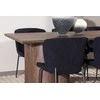 Venture Design Valgomojo komplektas Olivia valgomojo stalas su Modesto valgomojo kėde 100x210 cm juoda moka MDF plienas