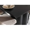 Venture Design Valgomojo komplektas Olivia valgomojo stalas su Leone valgomojo kėdė 210x100 cm juoda smėlio spalvos mediena aksomas plienas