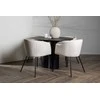 Venture Design Valgomojo komplektas Olivia valgomojo stalas ir Berit kėdė 110 cm juoda smėlio spalvos veliūras