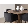 Venture Design Valgomojo komplektas Olivia stalas ir Berit kėdės 110 cm Moka Juoda