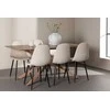 Venture Design Valgomojo komplektas Piazza valgomojo stalas su Polar valgomojo kėde 180x90 cm smėlio spalvos