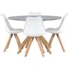 Venture Design Valgomojo komplektas Piazza valgomojo stalas ir Zeno valgomojo kėdė 120 cm Pilka