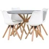 Venture Design Valgomojo komplektas Piazza valgomojo stalas ir Zeno valgomojo kėdė 120 cm Pilka