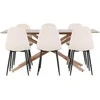 Venture Design Valgomojo komplektas Piazza valgomojo stalas su Polar valgomojo kėde 180x90 cm smėlio spalvos