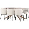 Venture Design Valgomojo komplektas Piazza valgomojo stalas su Agnes valgomojo kėde 180x90 cm Mocha