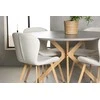 Venture Design Valgomojo komplektas Piazza valgomojo stalas ir Lilja valgomojo kėdė 120 cm smėlio spalvos