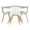 Venture Design Valgomojo komplektas Piazza valgomojo stalas ir Lilja valgomojo kėdė 120 cm smėlio spalvos