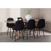 Venture Design Valgomojo komplektas Piazza valgomojo stalas su Polar valgomojo kėdė 180x90 cm juoda moka mediena plienas
