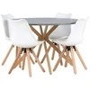 Venture Design Valgomojo komplektas Piazza valgomojo stalas ir Zeno valgomojo kėdė 120 cm Pilka