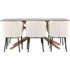 Venture Design Valgomojo komplektas Piazza valgomojo stalas su Agnes valgomojo kėde 180x90 cm Mocha