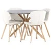 Venture Design Valgomojo komplektas Piazza valgomojo stalas ir Lilja valgomojo kėdė 120 cm smėlio spalvos