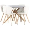 Venture Design Valgomojo komplektas Piazza valgomojo stalas ir Lilja valgomojo kėdė 120 cm smėlio spalvos