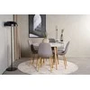 Venture Design Valgomojo komplektas Plaza apvalus valgomojo stalas 100x75 cm pilkas