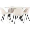 Venture Design Valgomojo komplektas Plaza 120 cm Smėlio spalvos