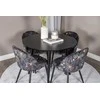Venture Design Valgomojo komplektas Plaza 100x75 cm Juodas