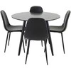 Venture Design Valgomojo komplektas Plaza 100x75 cm Juodas