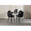 Venture Design Valgomojo komplektas Plaza stalas su Polar kėdėmis 120 cm, smėlio spalvos MDF