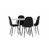 Venture Design Valgomojo komplektas Plaza valgomojo stalas su Polar kėdėmis 120 cm smėlio spalvos
