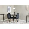 Venture Design Valgomojo komplektas Plaza apvalus valgomojo stalas ir Polar kėdė 100x75 cm juoda