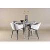 Venture Design Valgomojo komplektas Plaza su Evelina 100 cm pilka