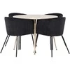 Venture Design Valgomojo komplektas Plaza valgomojo stalas ir Berit valgomojo kėdė 100 cm balta MDF