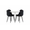 Venture Design Valgomojo komplektas Plaza valgomojo stalas su Polar kėdėmis 120 cm smėlio spalvos