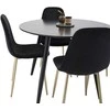 Venture Design Valgomojo komplektas Plaza apvalus valgomojo stalas ir Polar kėdė 100x75 cm juoda