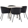 Venture Design Valgomojo komplektas Plaza valgomojo stalas ir Berit valgomojo kėdė 100 cm balta MDF