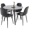 Venture Design Valgomojo komplektas Plaza 100x75 cm Juodas