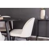 Venture Design Valgomojo komplektas Plaza apvalus valgomojo stalas ir aksominės valgomojo kėdės 100x75 cm juoda smėlio spalvos valgomojo baldai