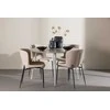 Venture Design Valgomojo komplektas Plaza stalas su Modesto kėdėmis 120 cm smėlio spalvos MDF