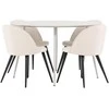Venture Design Valgomojo komplektas Plaza 120 cm Smėlio spalvos